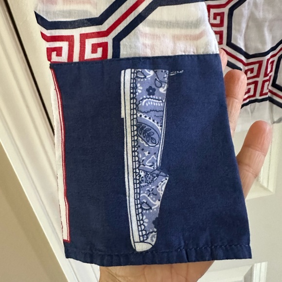 Tizzie Loafers Shirt Button Down Geometric Cotton Shirt - Picture 8 of 11